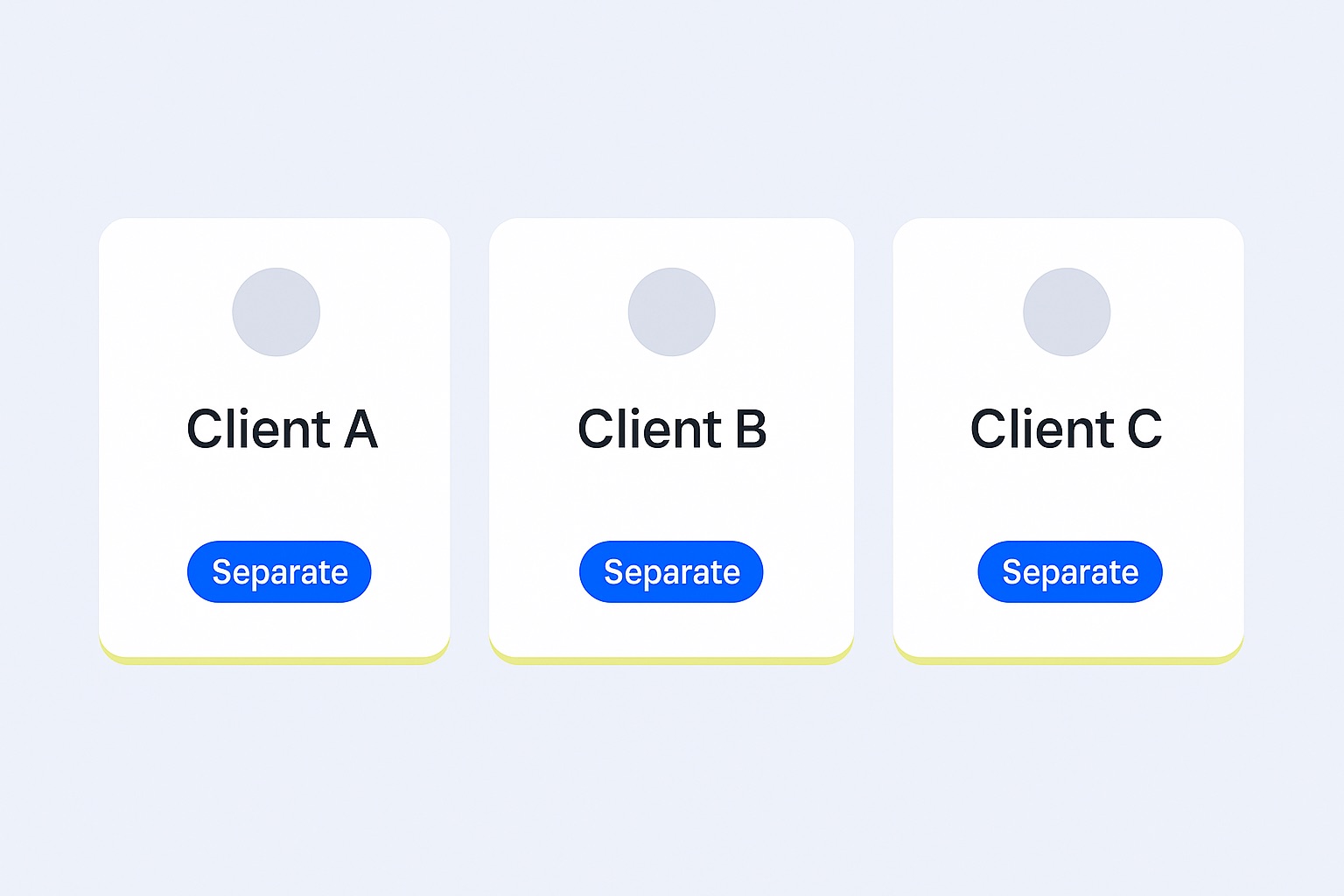 Agency workspaces for multiple clients with separate branded environments
